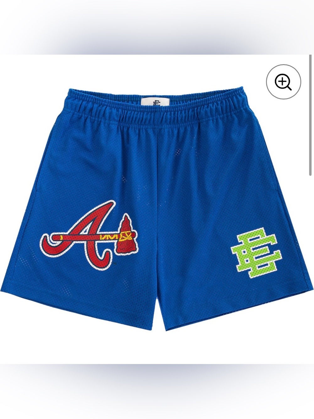 Men's Atlanta Braves Eric Emanuel Blue Mesh Shorts